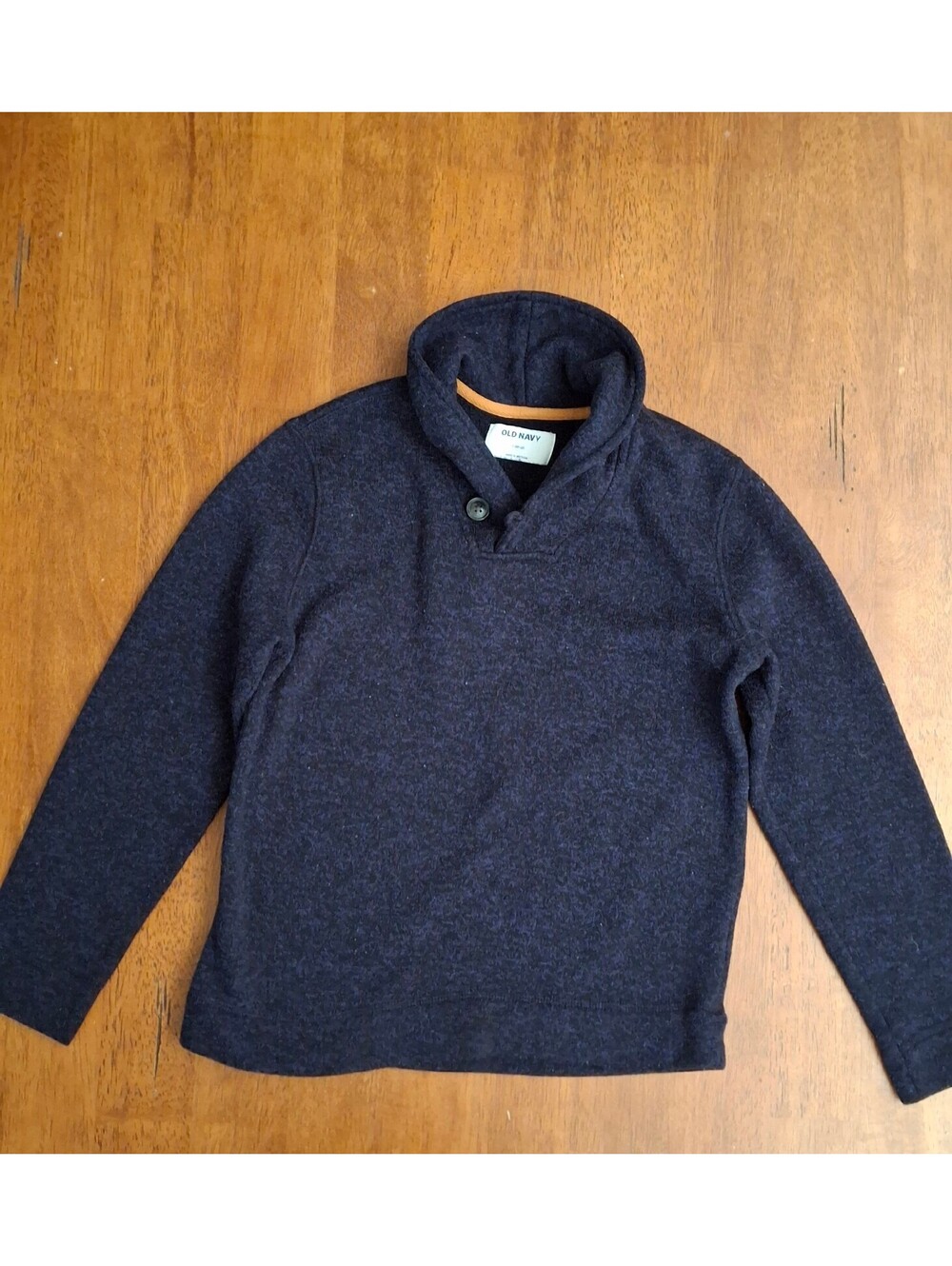 Old Navy Boys Large (10-12) Shawl Collar Sweater-Fleece Pullover in Heathered/NV